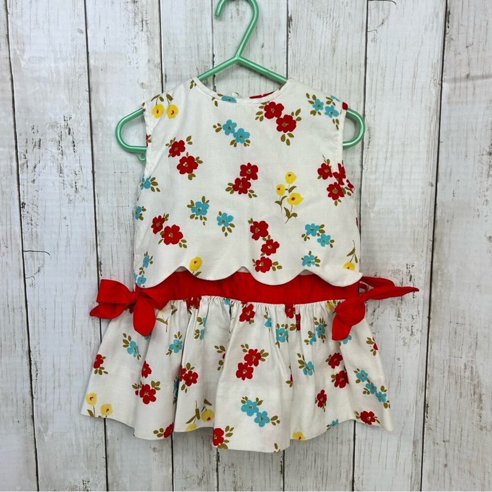1960’s Sears Honey Suckle Retro Floral Summer Sleeveless Dress Size 3T